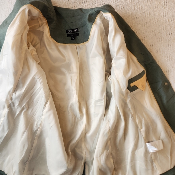 Women's J Crew Linen Blend Blazer Size 10 - Picture 3 of 10